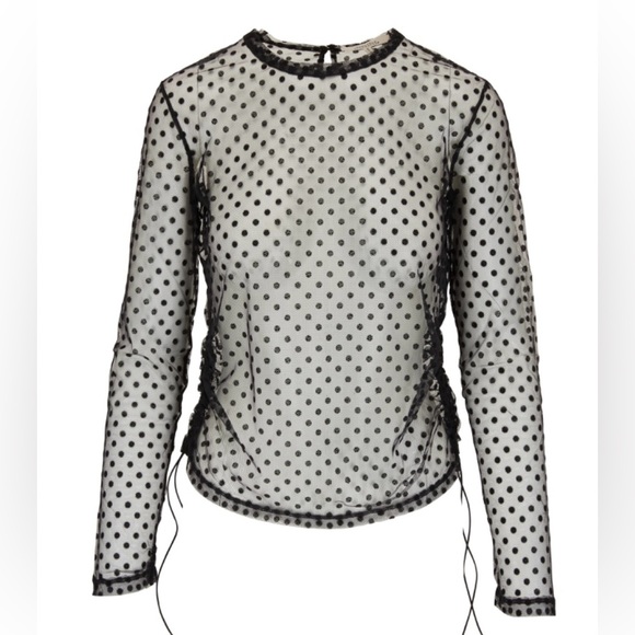 DOROTHEE SCHUMACHERPolka dot sheer top color black brand new with tags